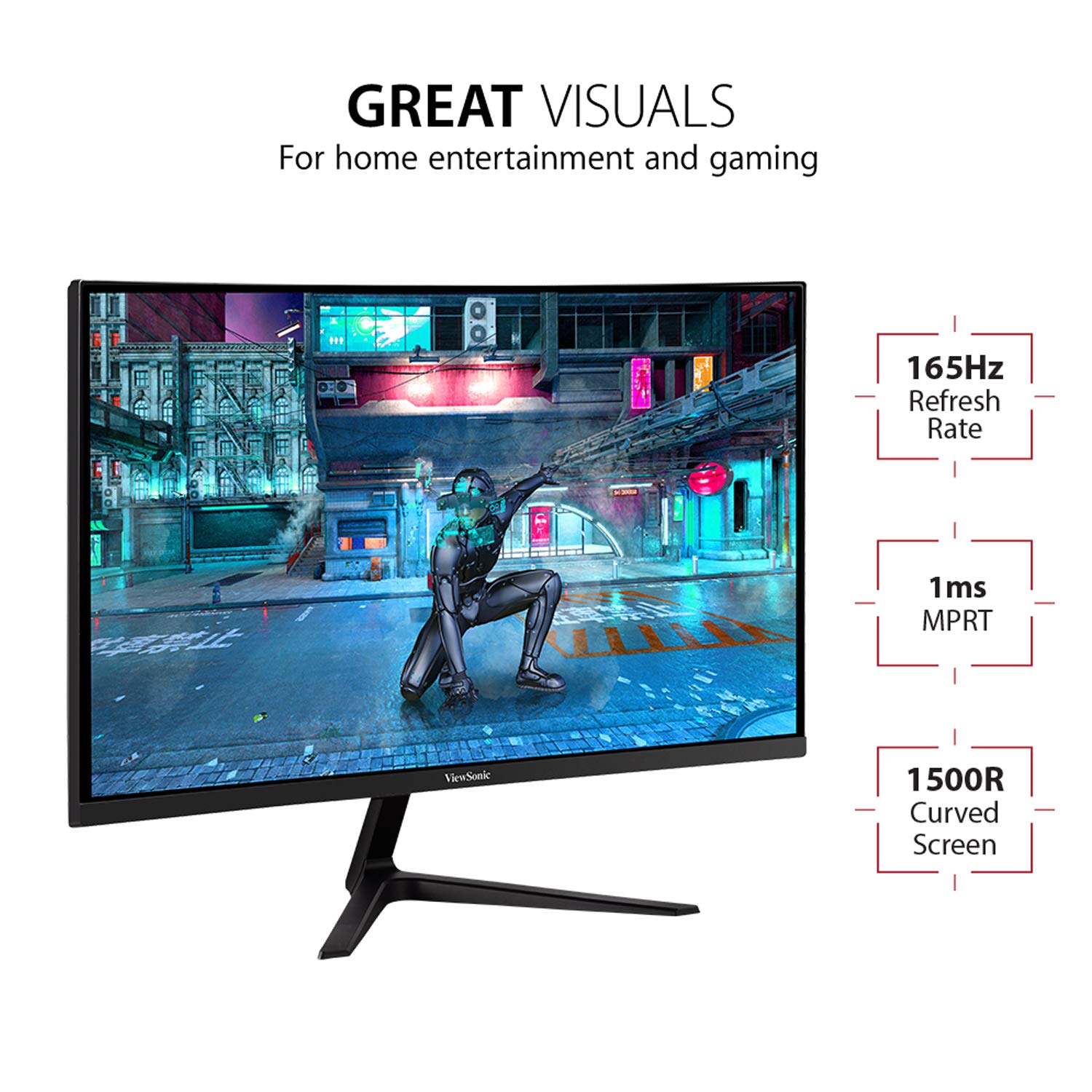 Amazon.com: ViewSonic VX2718-2KPC-MHD 27 Inch Curved 1440p 1ms
