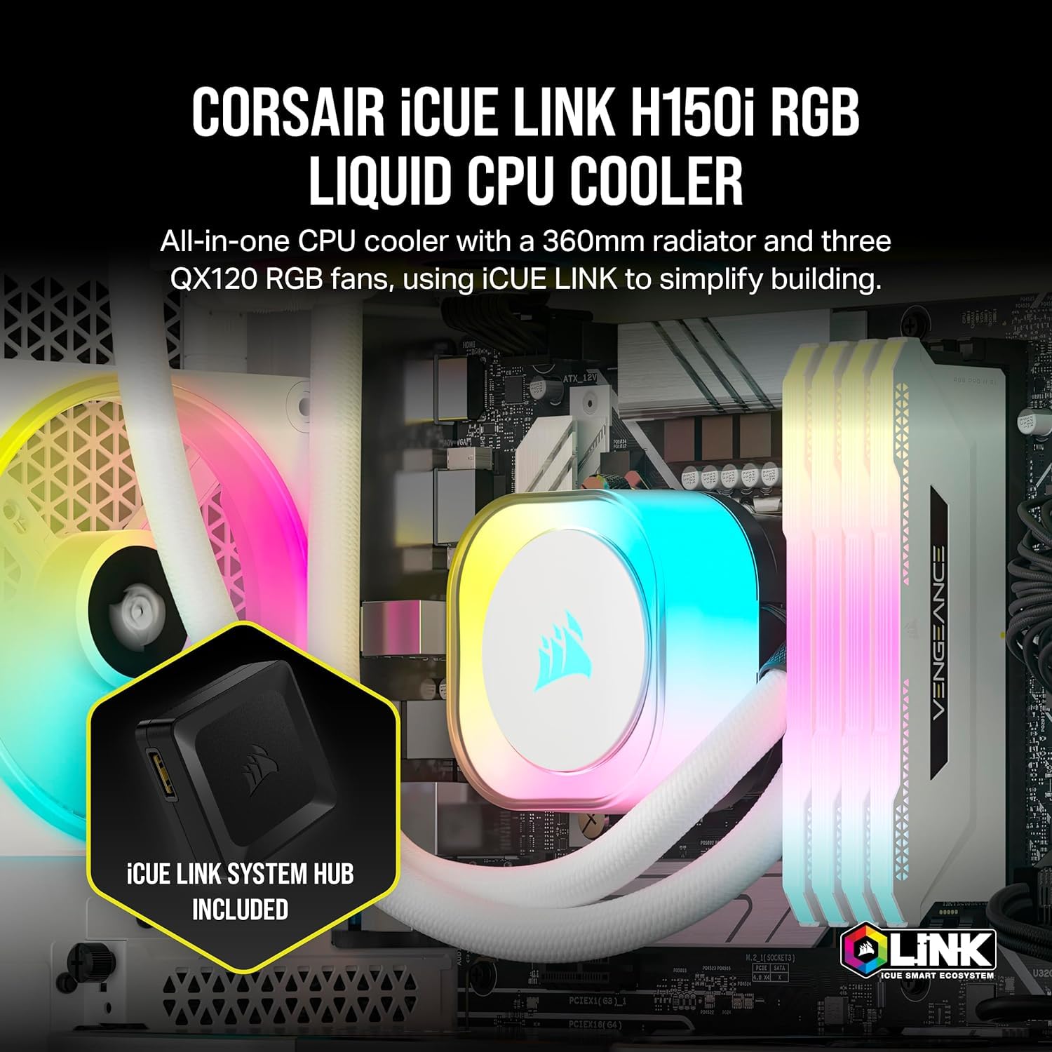 Amazon | Corsair iCUE LINK H150i RGB 簡易水冷CPUクーラー RGB搭載