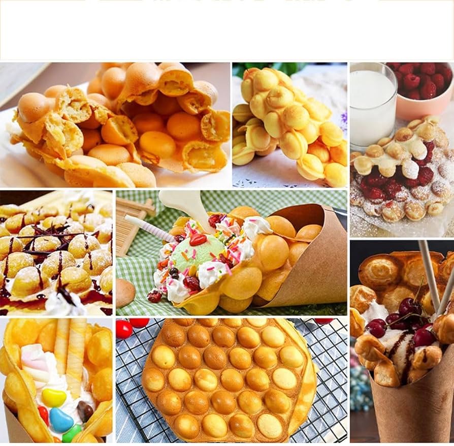 Amazon｜ガスワッフルメーカー機 商業 エッグバブルワッフルメーカー