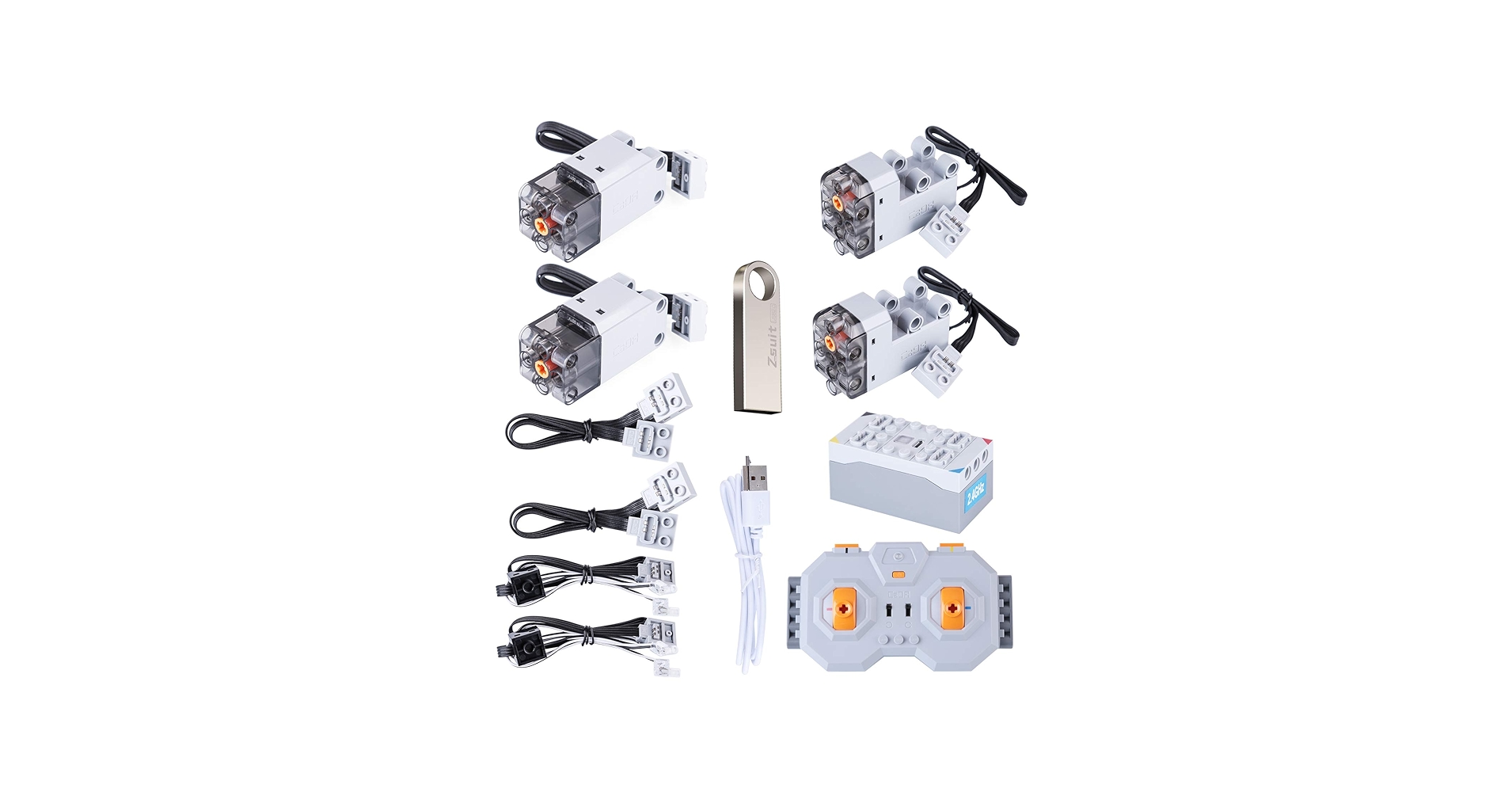 ZCXX Servo Motor Remote Control Kit, Battery Box, Lighting Cable