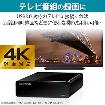 Amazon | エレコム 外付けハードディスク 6TB USB3.2(Gen1) テレビ録画