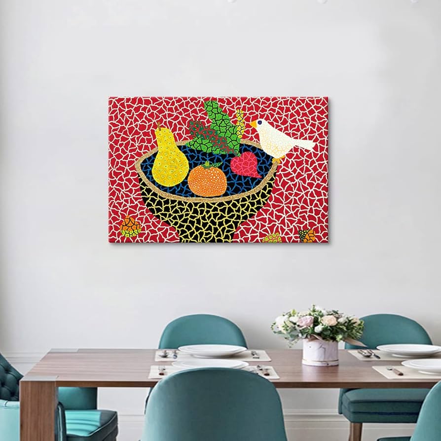 Amazon.co.jp: アートパネル 草間彌生 ポスター鳥 絵画 北欧 現代