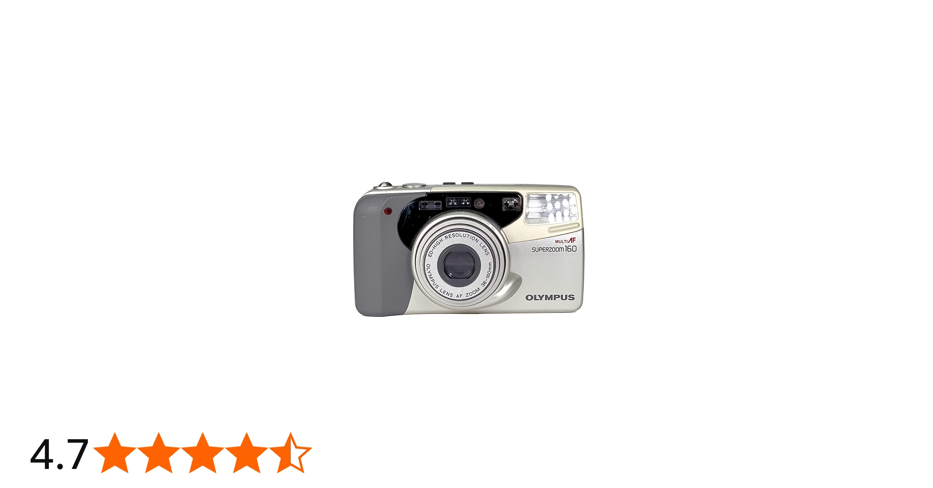 Olympus Superzoom 160 QD Silver Kit 35mm Film Camera, Auto Focus