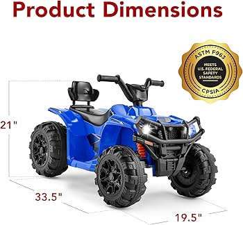 Amazon.com: Best Choice Products 12V Kids Ride-On Electric ATV, 4