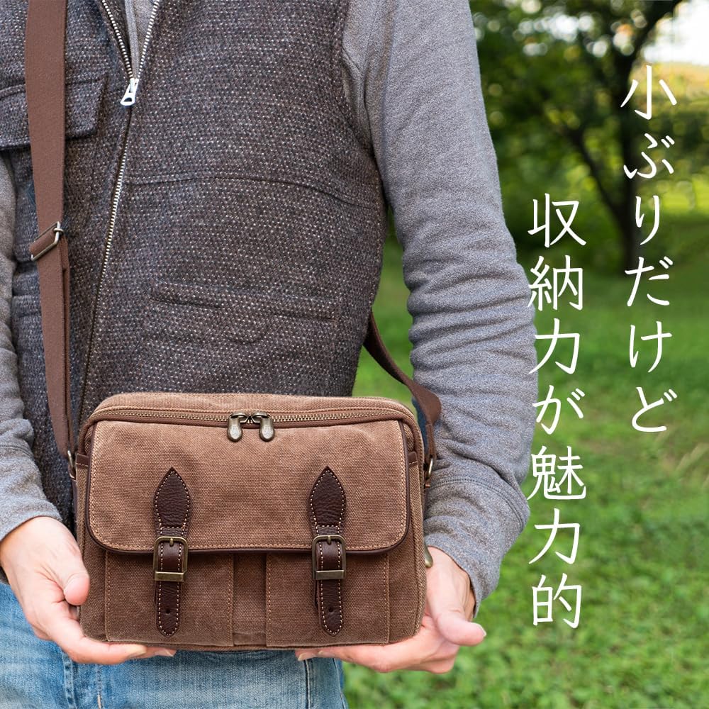 Amazon | 壺渋(こしぶ) ショルダーバッグ メンズ 斜めがけ 肩掛け 軽量