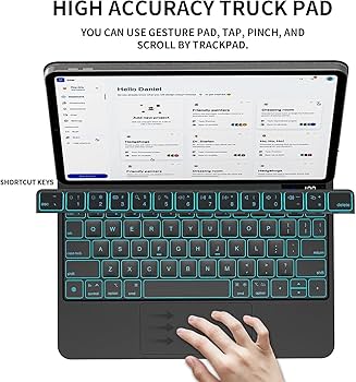 SZAMBIT® Magic Keyboard Para iPad Air De 11 Pol (M2) 2024, iPad
