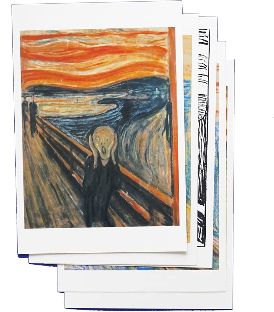 Amazon | puikko ポストカード ムンク「叫び」（5枚セット） | ポスト
