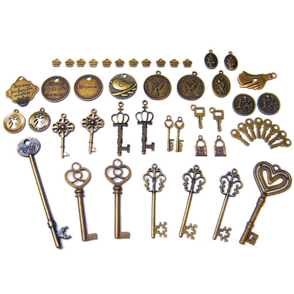 Amazon | 【Day-net】【50個セット】チャーム アンティークゴールド