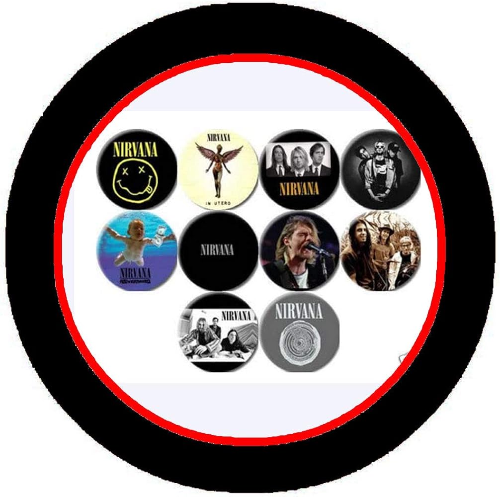 Amazon.com: Set of 10 NIRVANA Pinback Buttons 1.25