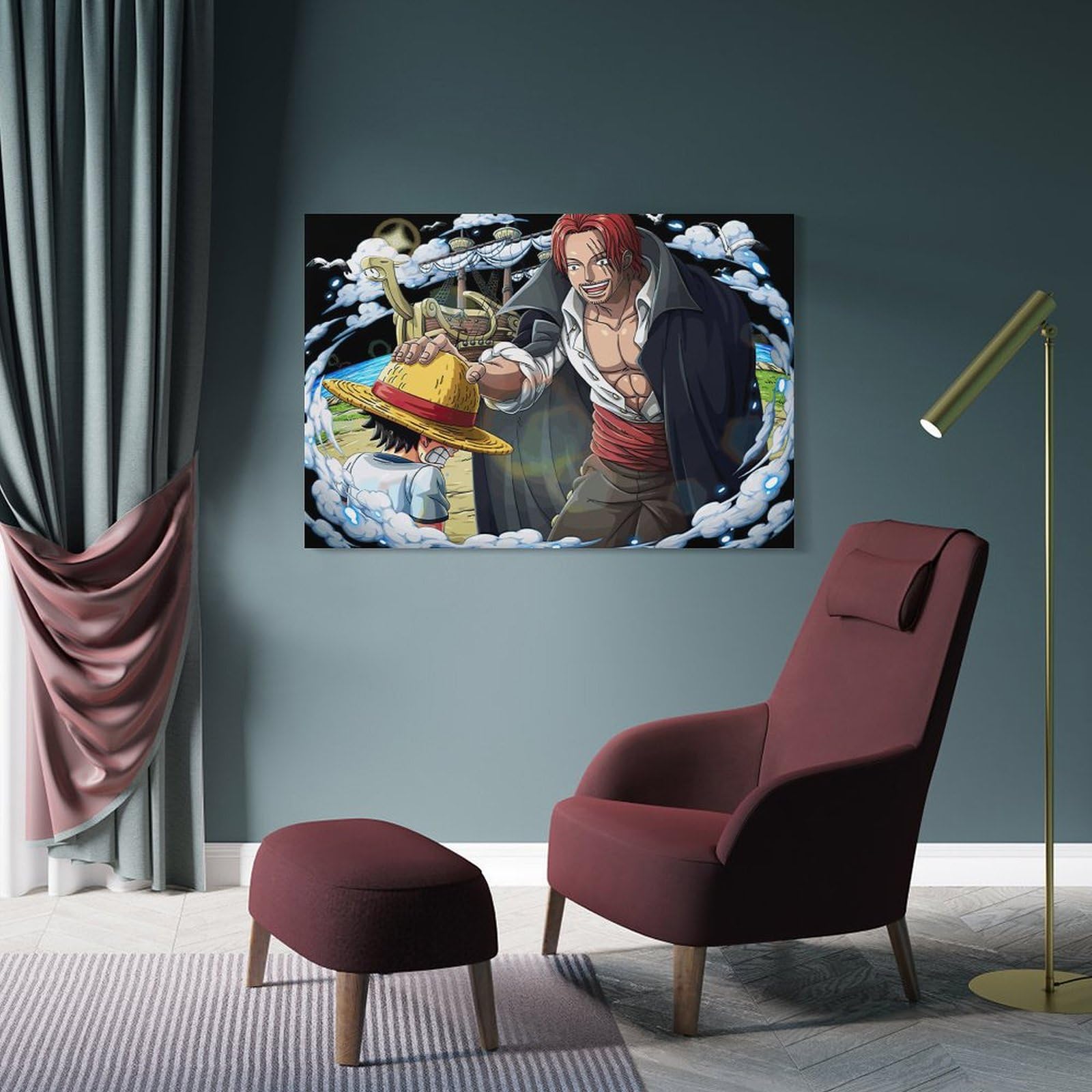 Amazon.co.jp: ワンピース ルフィ シャンクス 1 キャンバスアート