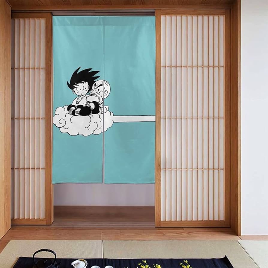 Amazon｜ドラゴンボール アニメ 間仕切り のれん ロングカーテン 四季