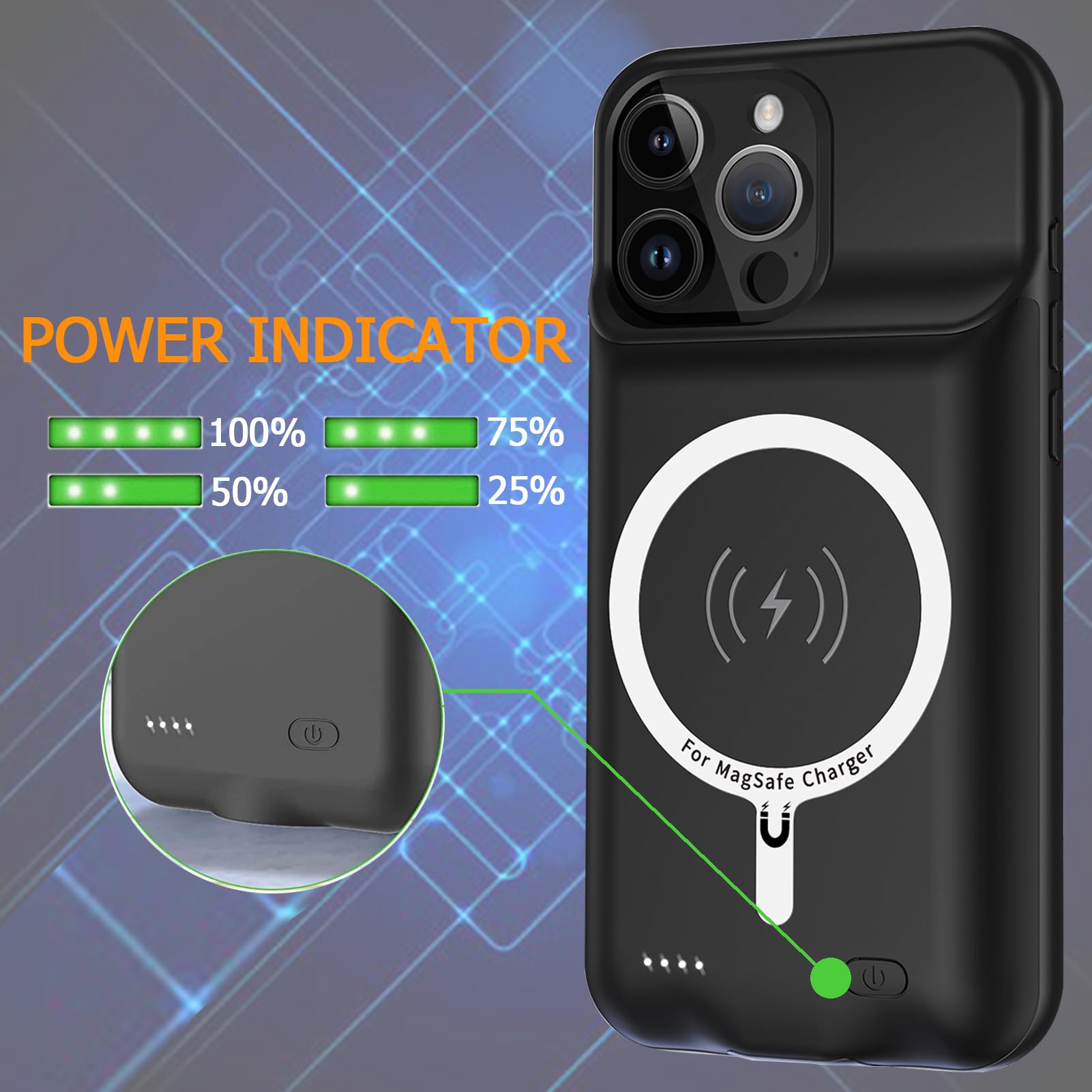 Amazon.com: Battery Case iPhone 16 Pro, Upgraded 10000mAh