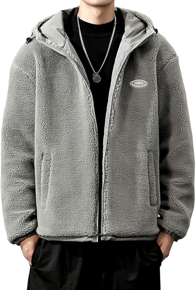 Amazon | [ANGELCITY] ボアジャケット メンズ ボアブルゾン フリース