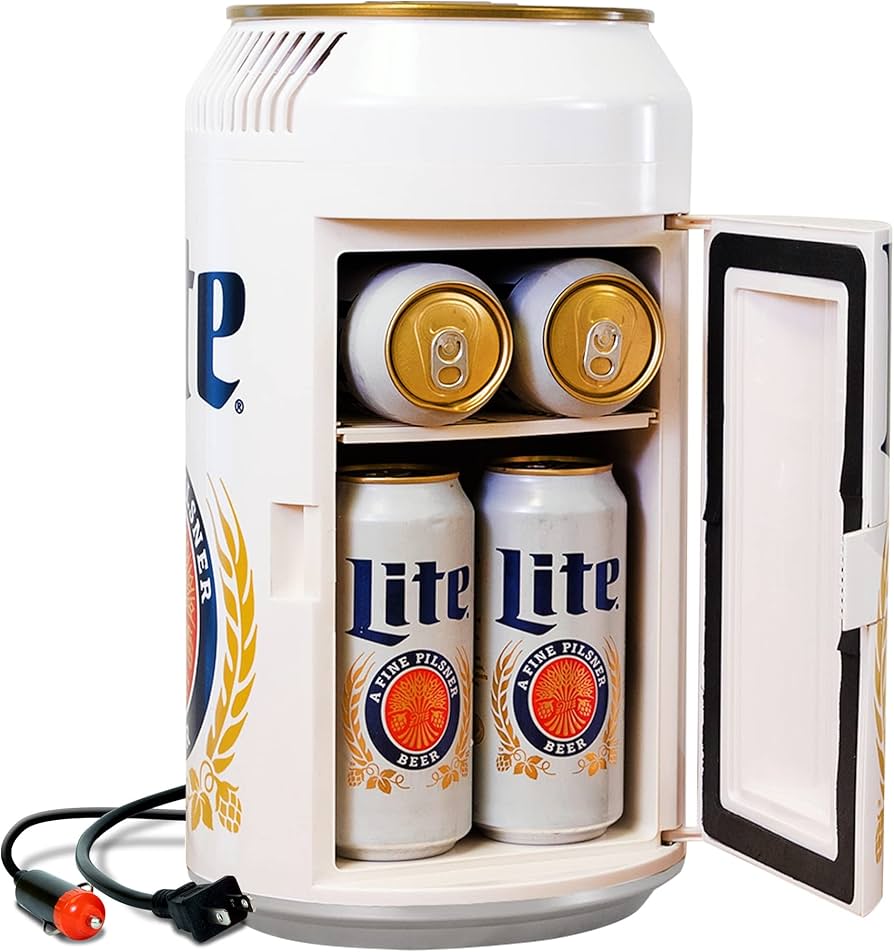 Amazon.com: Miller Lite 8 Can Thermoelectric Mini Fridge 5.4 L