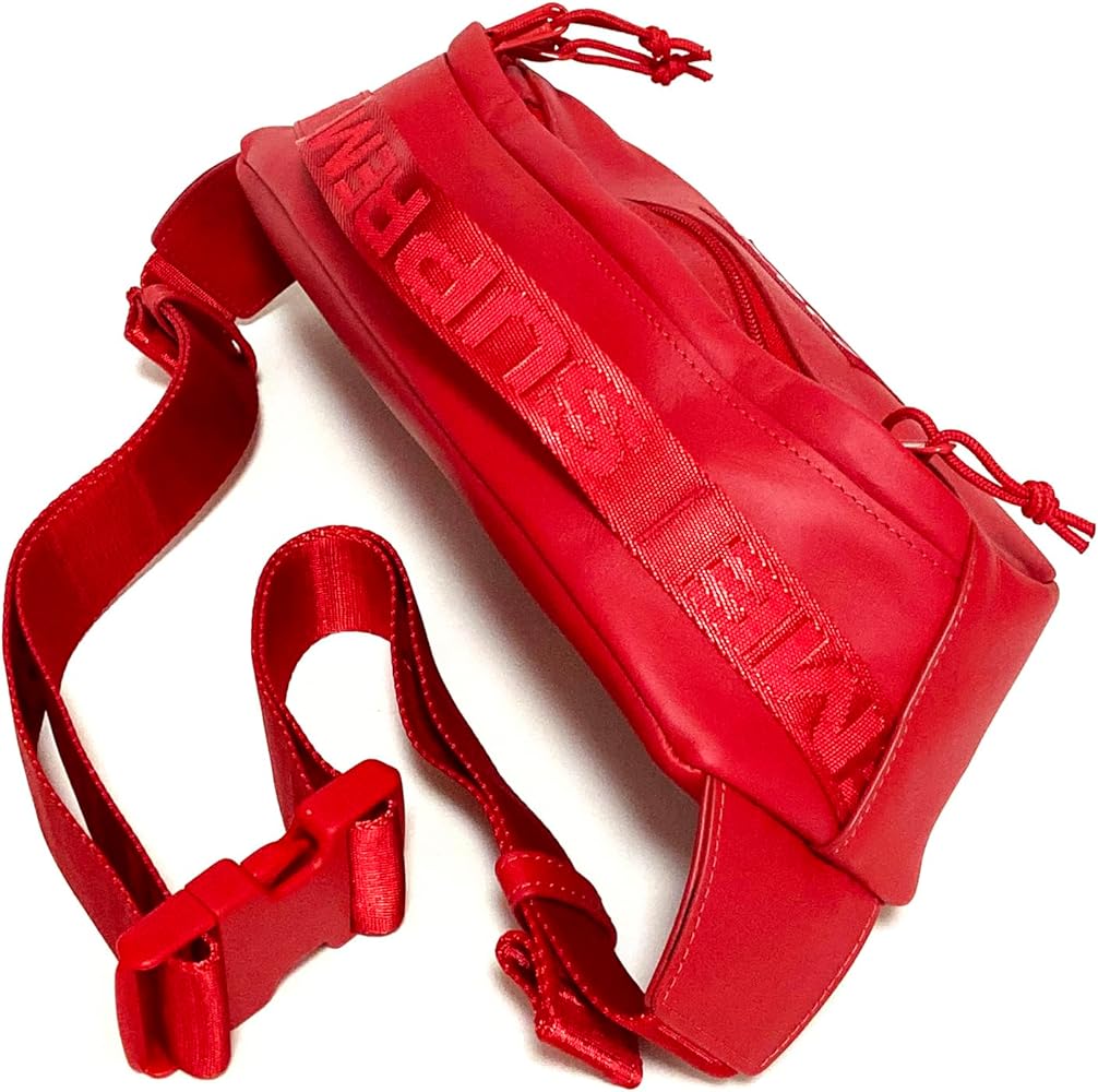Amazon | (シュプリーム) Supreme メンズ レザーウエストバッグ レッド