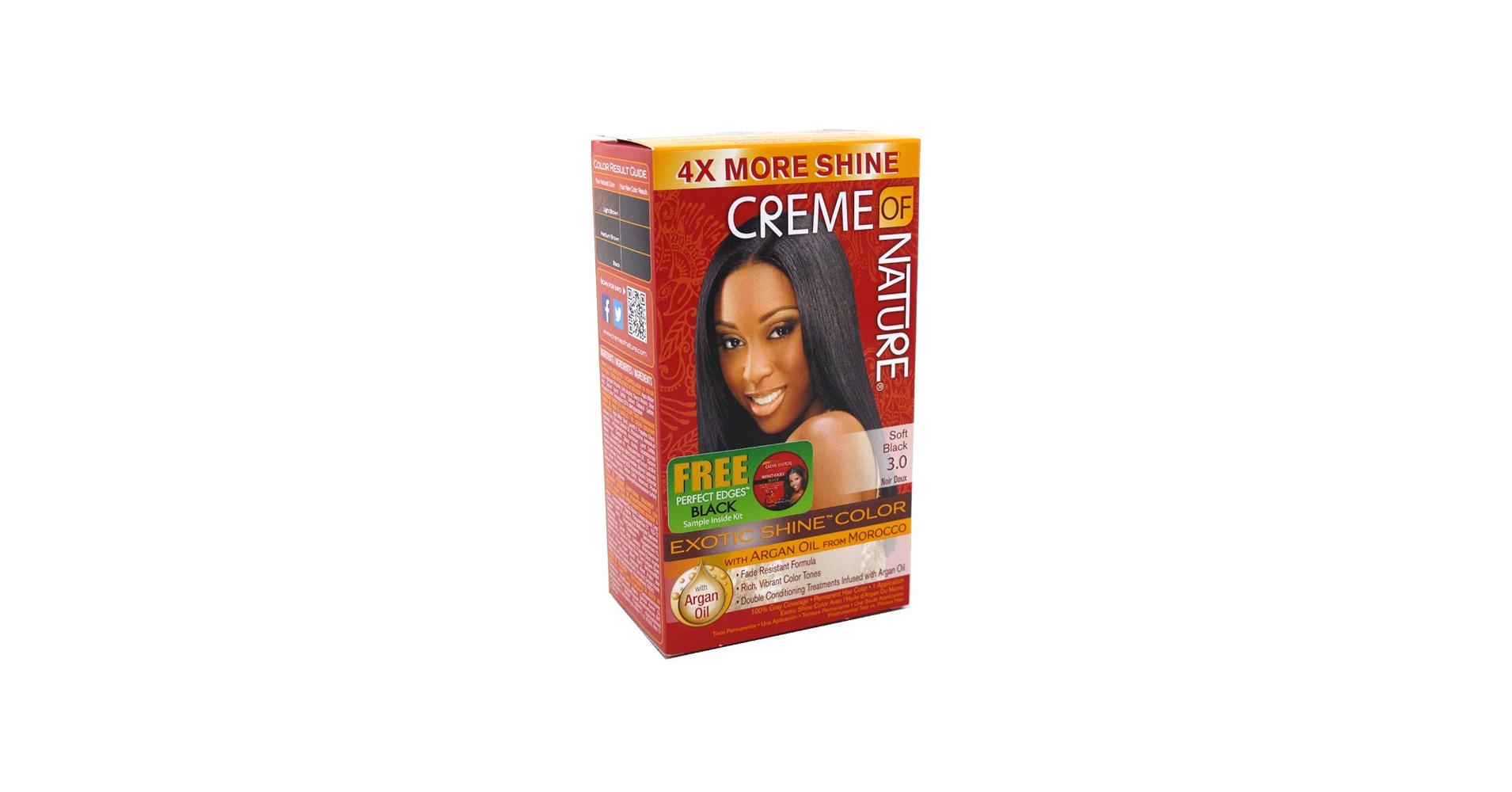Amazon.com : Creme Of Nature Color #3.0 Soft Black Exotic Shine (6