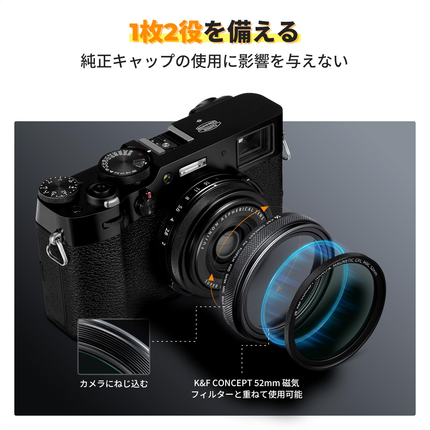 Amazon | K&F CONCEPT 1/4ブラックミスト ソフト効果 ソフトフィルター