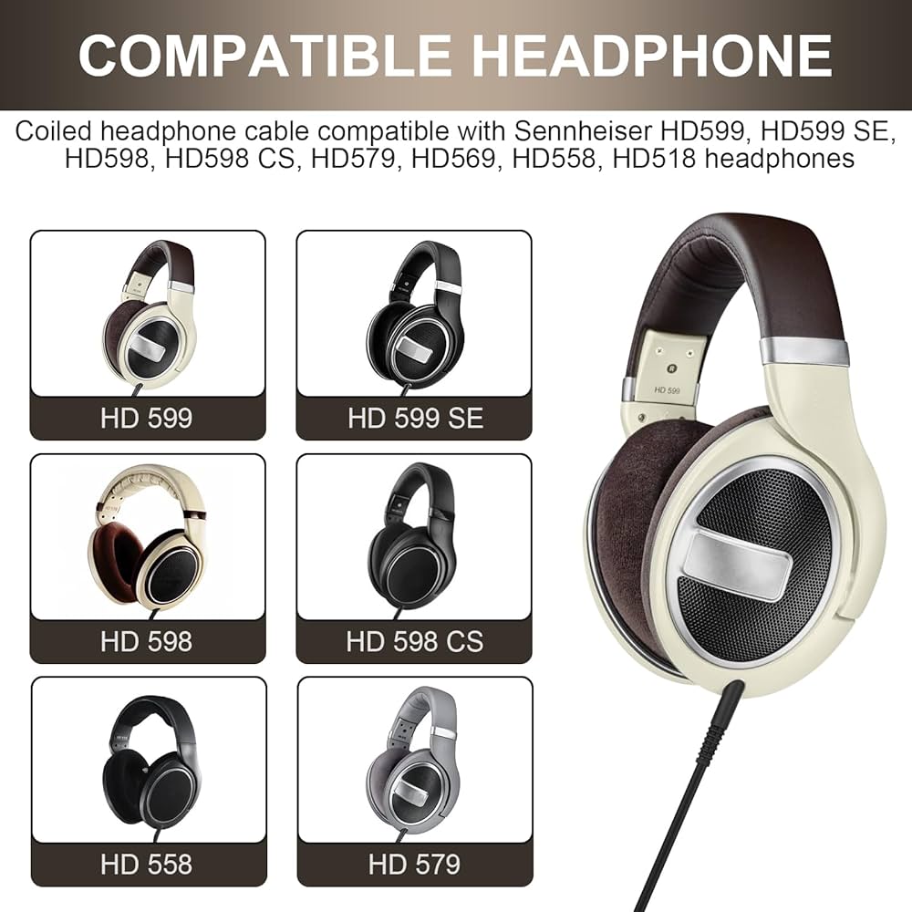 Amazon.com: Zosvoses HD599 Replacement Cable Compatible with