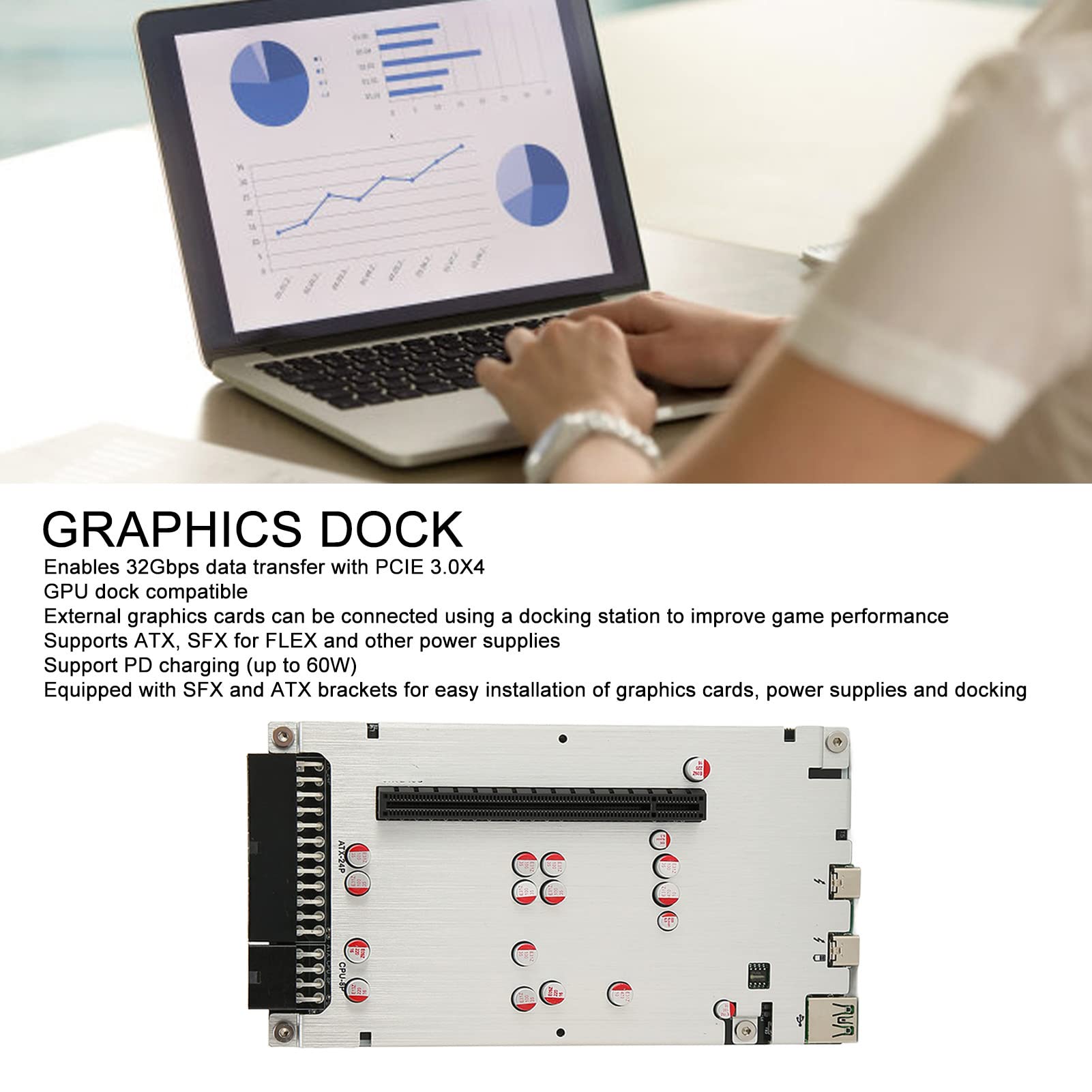 Amazon | Vbestlife 3/4 GPU ドック用、ラップトップ用の外付け