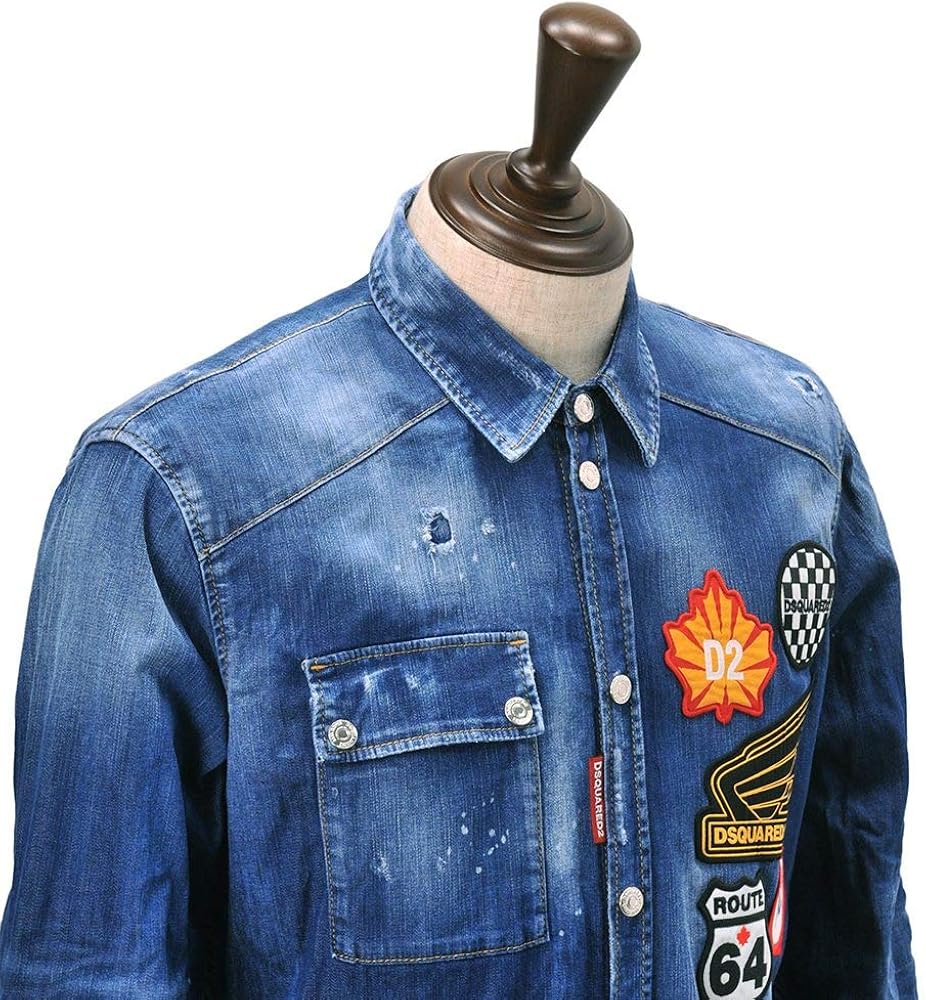 Amazon.co.jp: (ディースクエアード) Dsquared2 デニムシャツ メンズ
