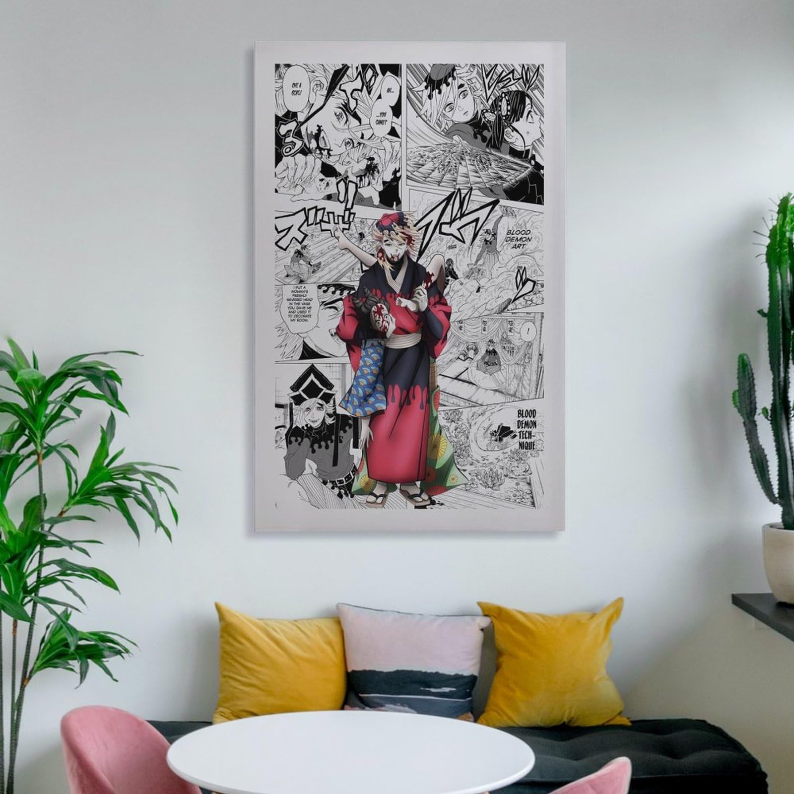 Amazon.co.jp: 鬼滅の刃コミックポスター - 童磨 キャンバス 芸術 壁