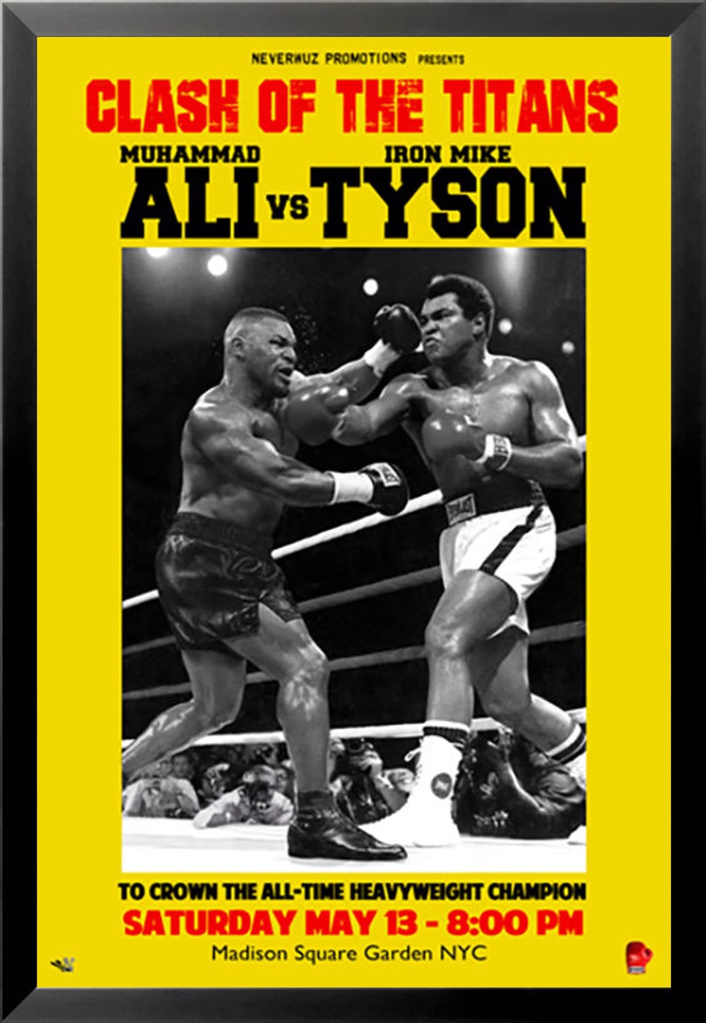 Amazon.co.jp: buyartforless フレーム入り ムハンマド・アリ対マイク