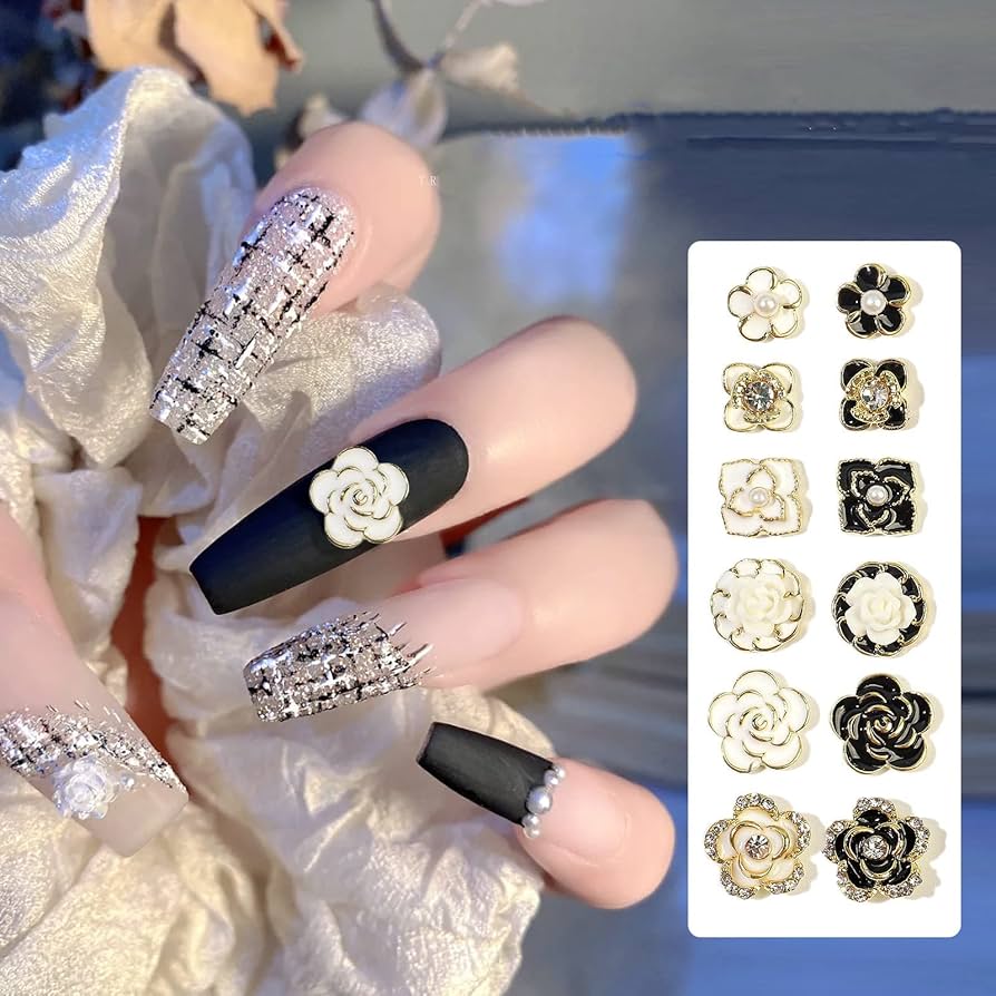 Amazon | DUOLEIMI ネイルパーツ リボン 花 ネイルデコパーツ メタル