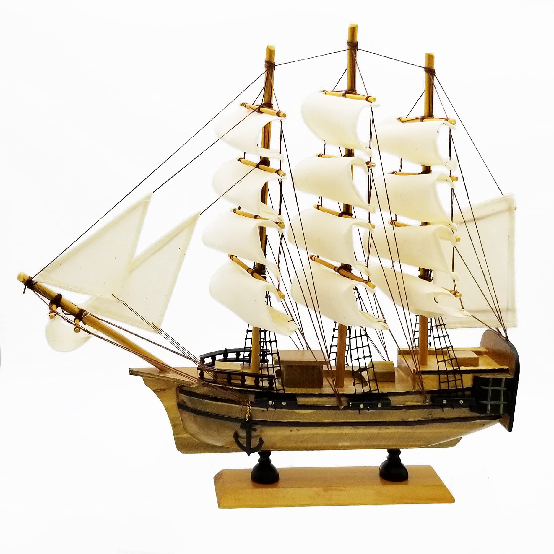 Amazon.co.jp: Rockin Gear 海賊船の置物 本物の手作り木製 10インチ