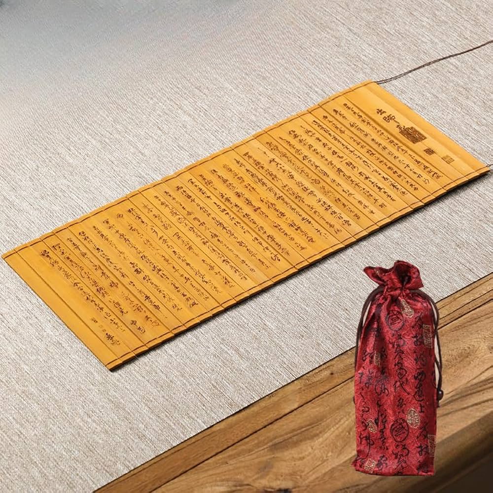 Amazon.co.jp: LIVIA中国風、竹文字、竹彫刻、竹簡/巻物、三字経