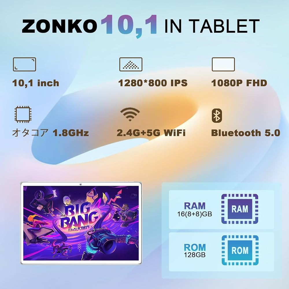 Amazon.co.jp: 【2024 NEWタブレット】 Android タブレット10インチwi