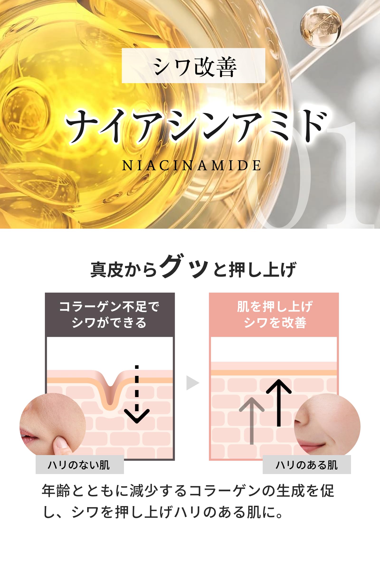 Amazon.co.jp: ナイアシンアミド 美容液 【公式】lujo（ルジョー