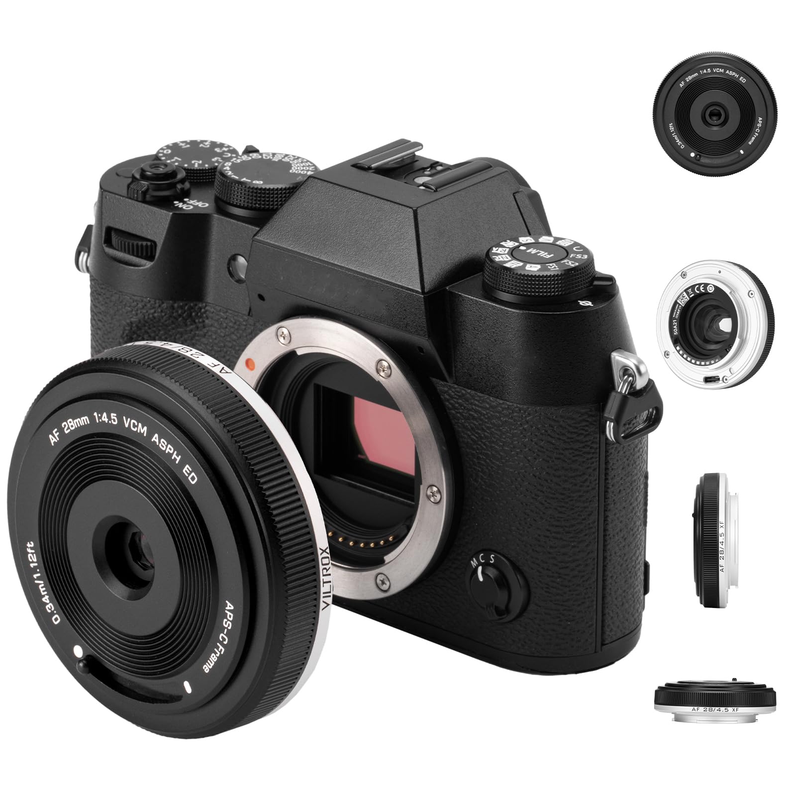 Amazon.com : VILTROX 28mm F4.5 Ultra-Thin Pancake Lens X-Mount