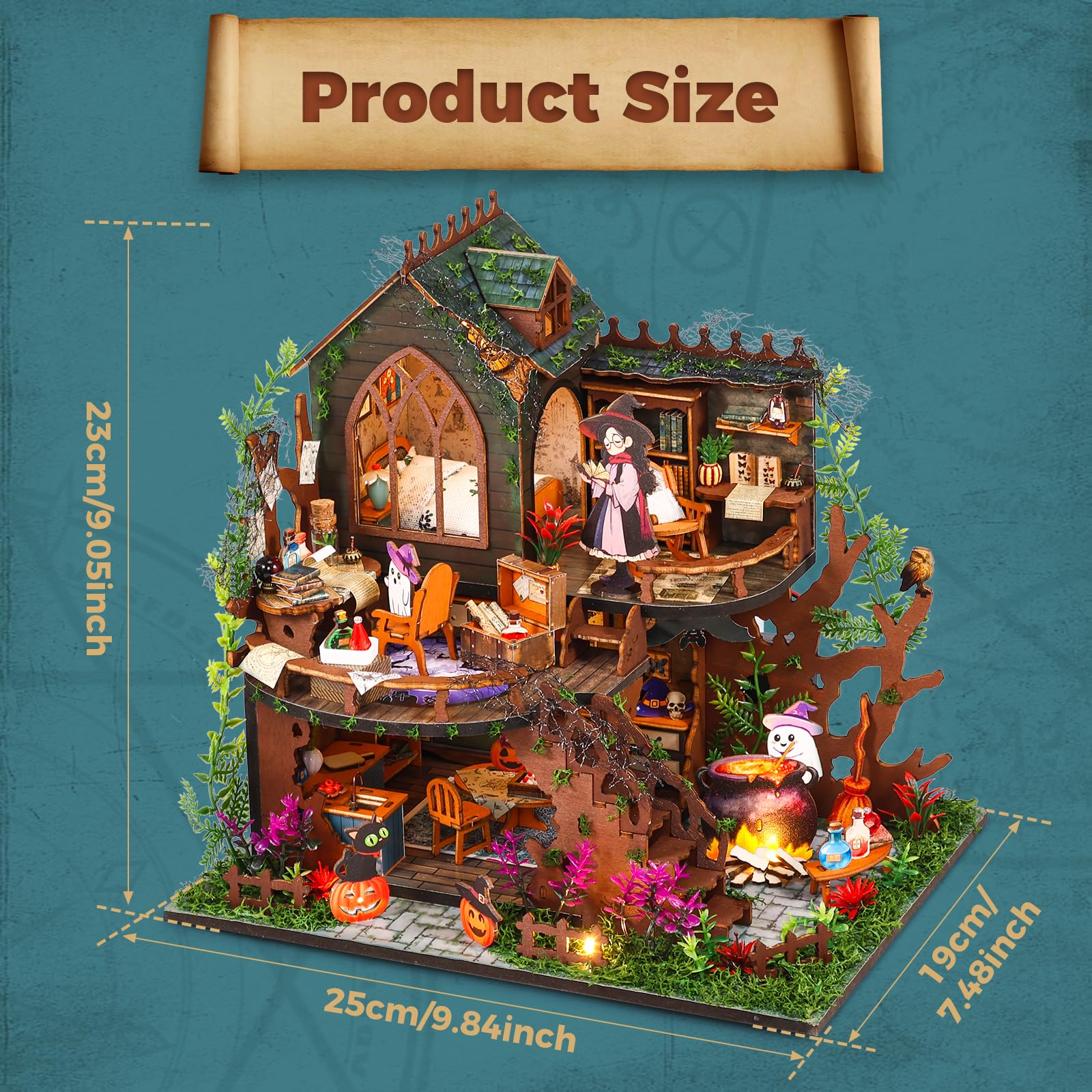 Amazon | Powanfity ドールハウス ミニチュア 手作りキット 【魔法の家