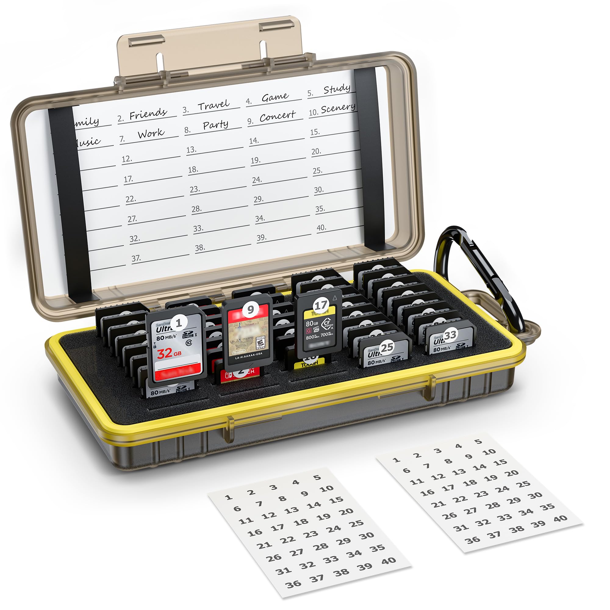 Amazon.com: 40 Slots Durable Memory Card Case Holder Organizer