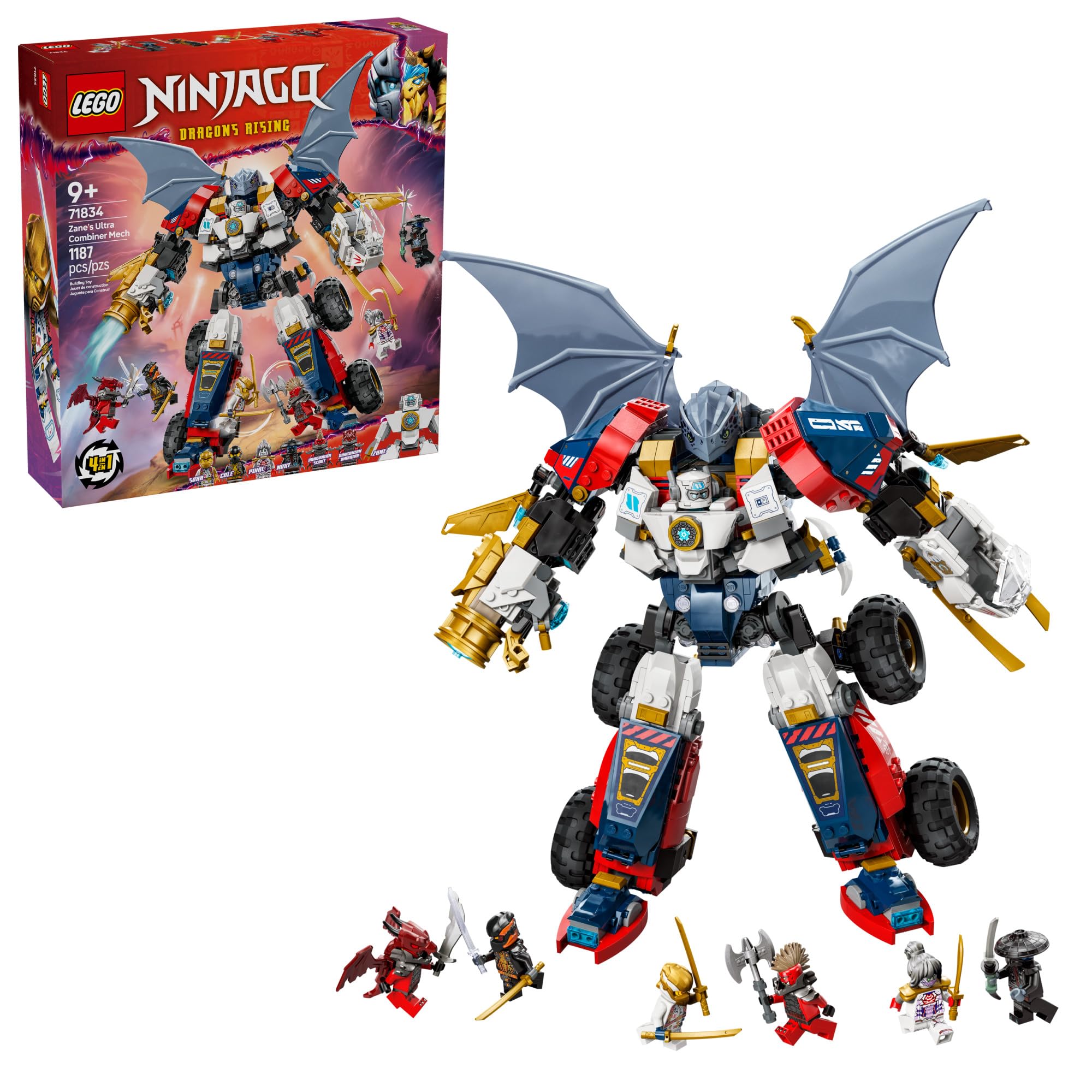 Amazon.com: LEGO NINJAGO Zane's Ultra Combiner Mech Ninja Toy