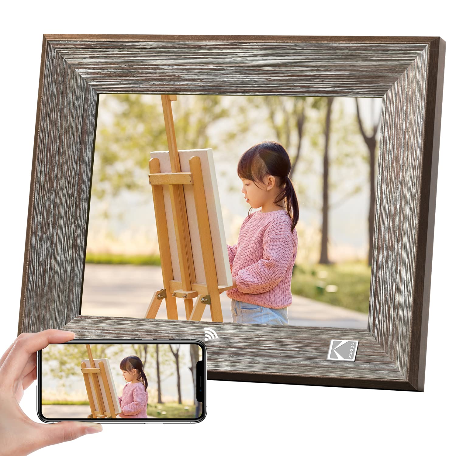 Amazon | KODAK WiFi デジタルフォトフレーム 8インチ 木製 IPS