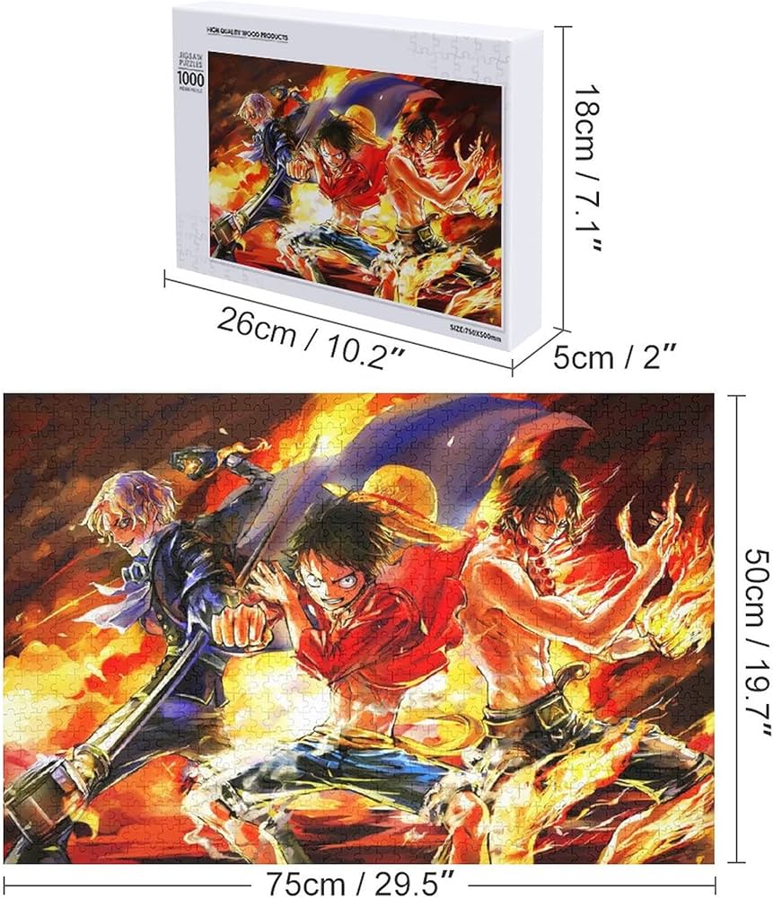 Amazon | ワンピースジグソーパズル1000 PCS ルフィ ゾロ ナミ エース