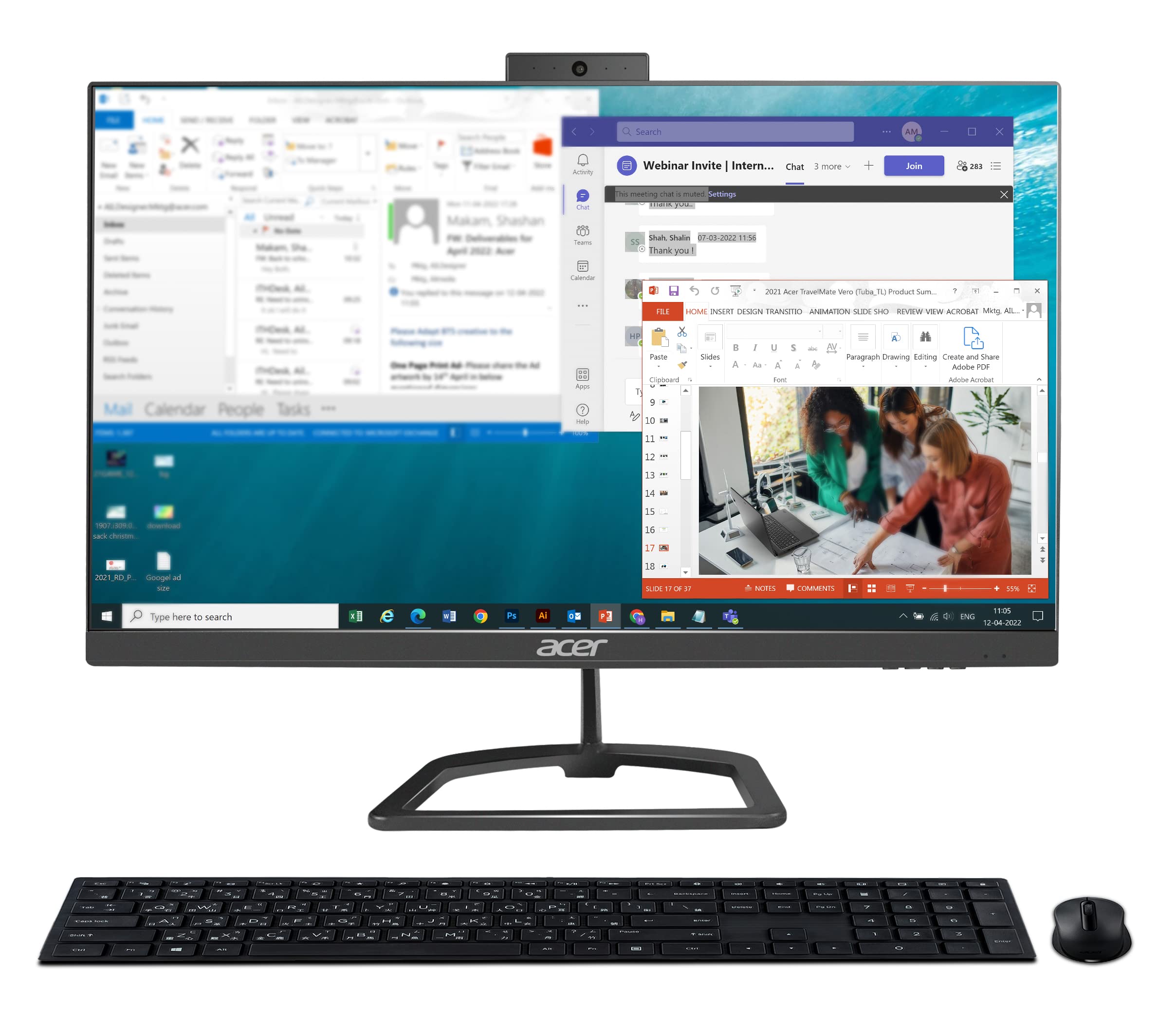 acer Aspire C24 23.8 inch Full HD IPS All in One Desktop I Intel