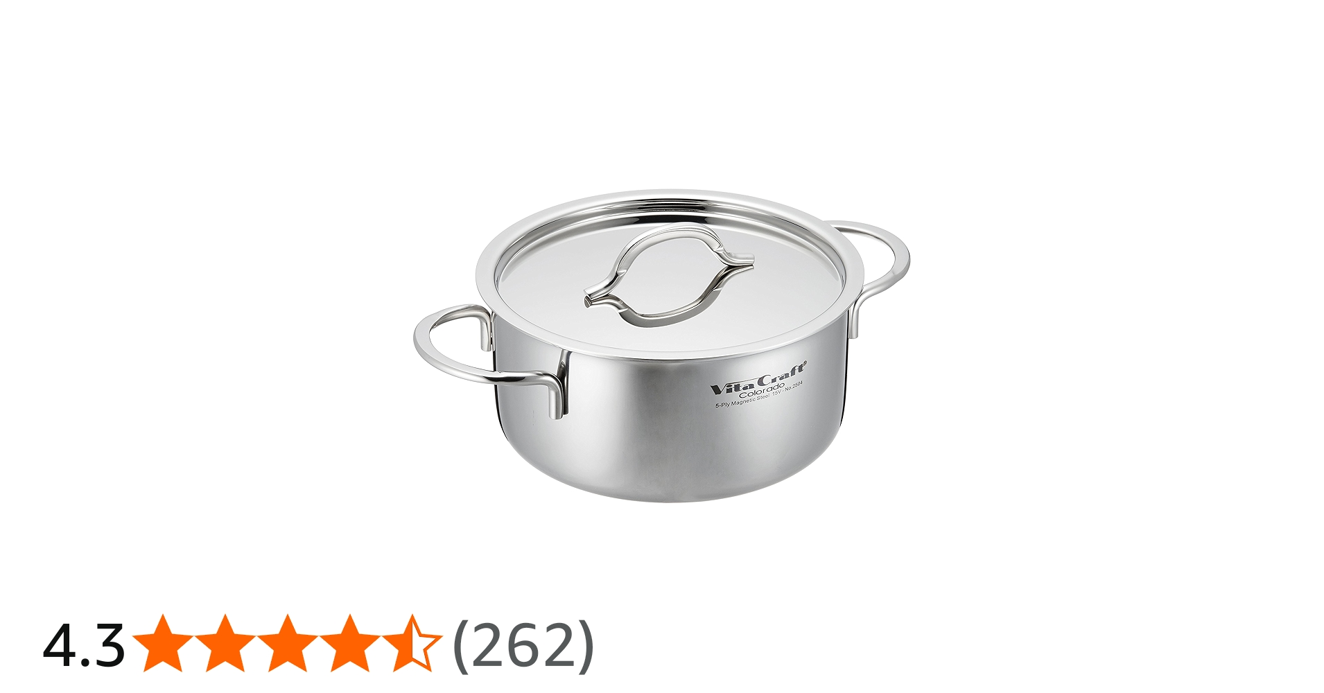 Amazon.co.jp: ビタクラフト 両手鍋 IH対応 ステンレス 蓋付 10年保証