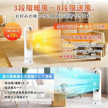 Amazon | 【2025最新進化】セラミックヒーター 電気 ファンヒーター