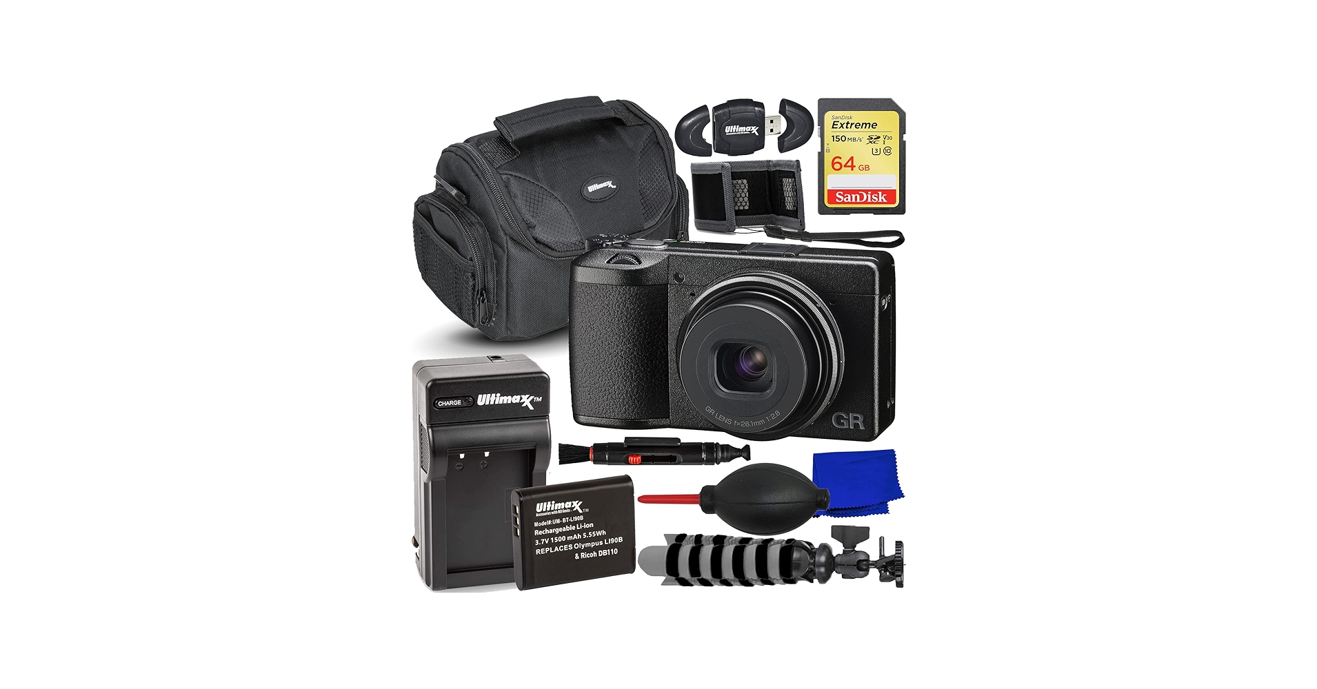 Amazon.com : Ricoh GR IIIx Digital Camera + SanDisk 64GB Extreme