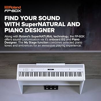 Amazon | Roland ローランド/FP-60X-WH ホワイト スピーカー内蔵