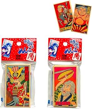 Amazon | 時代めんこ 【 10枚 × 2袋 】 時代メンコ 角メンコ 子ども