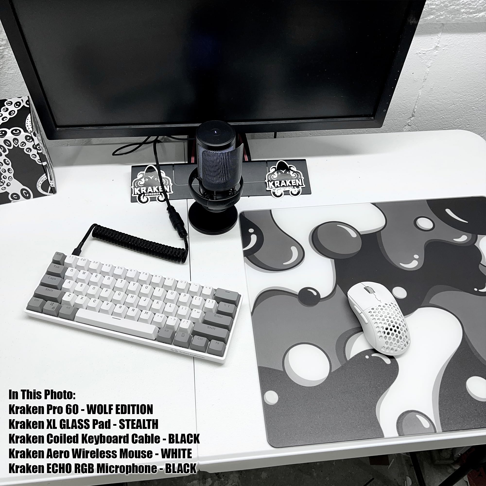 Amazon.co.jp: KRAKEN KEYBOARDS XL ガラスマウスパッド - DRIP