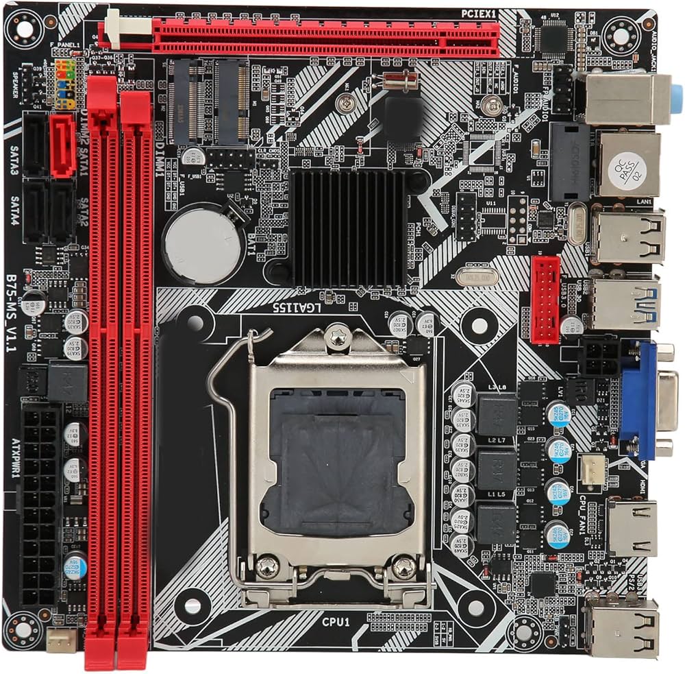 Amazon | B75 MS ミニ ITX マザーボード、DDR3 LGA 1155 PC メイン