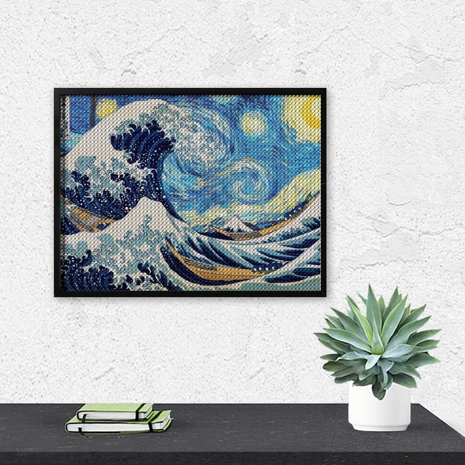 Amazon | ダイヤモンドアート 神奈川沖浪裏 ゴッホ 星月夜 DIY