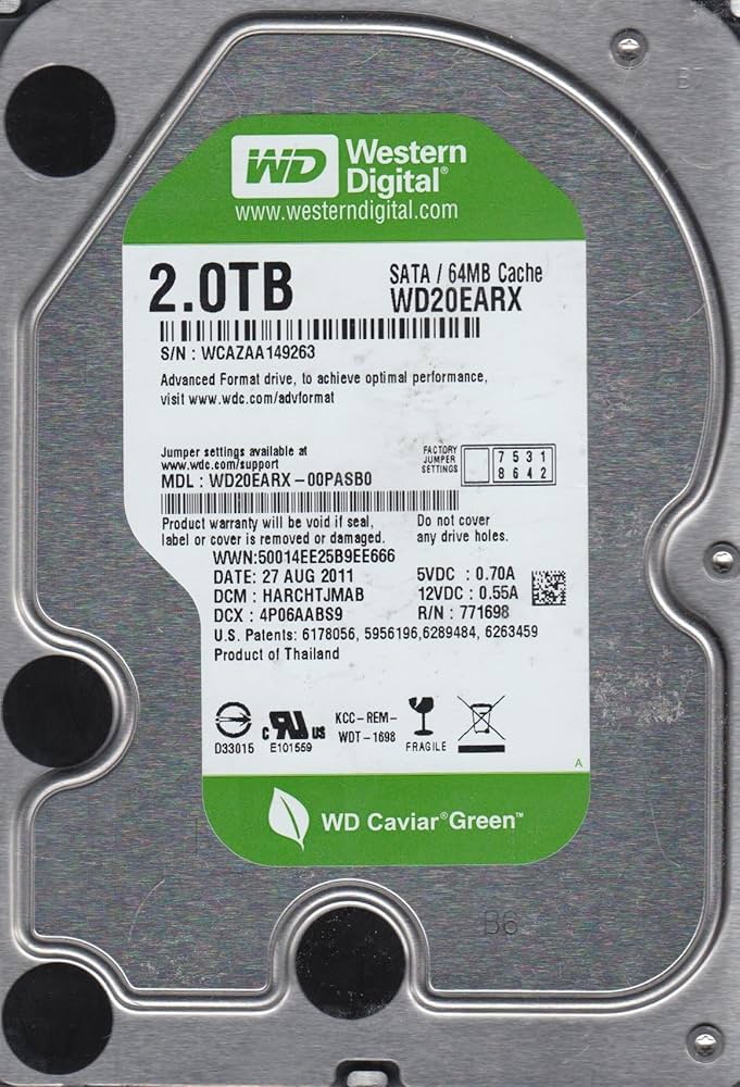 Amazon | wd20earx-00pasb0、DCM harchtjmab、Westernデジタル2tb SATA