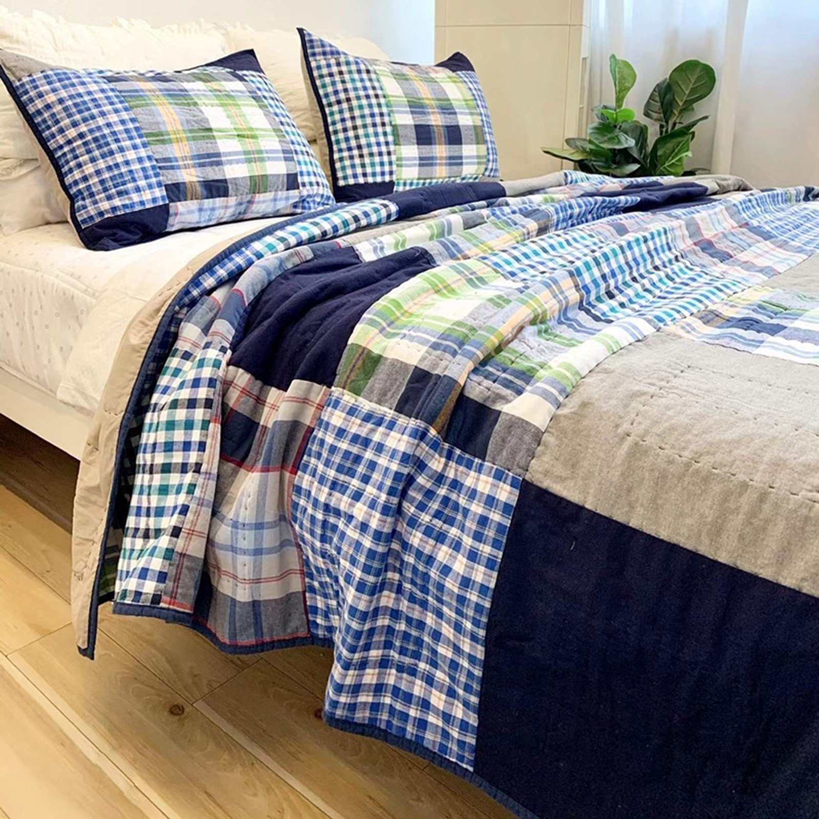 Amazon.co.jp: シャビーシックハンドメイドパッチワークベッド