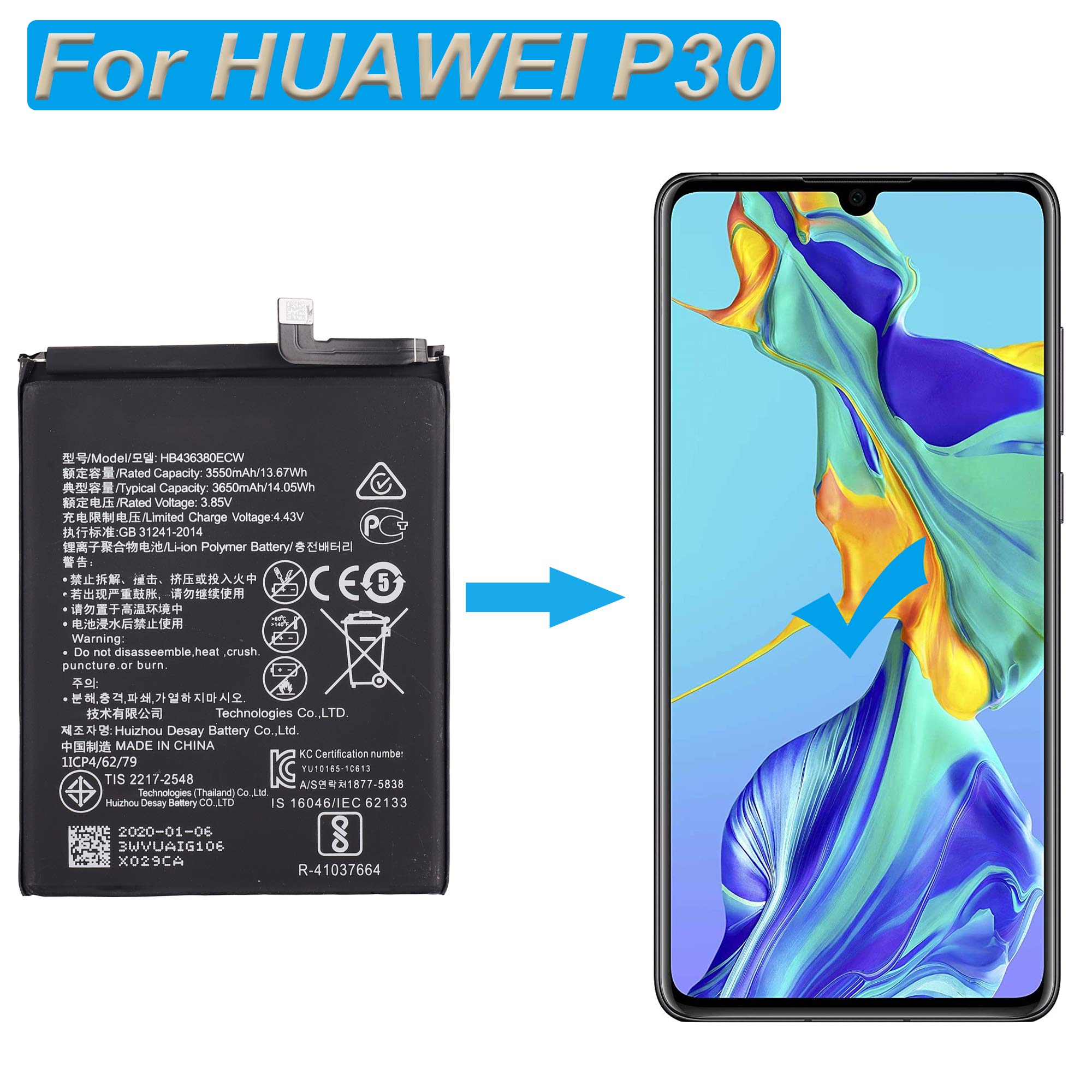 Amazon.com: E-YIIVIIL Replacement Battery HB436380ECW Compatible