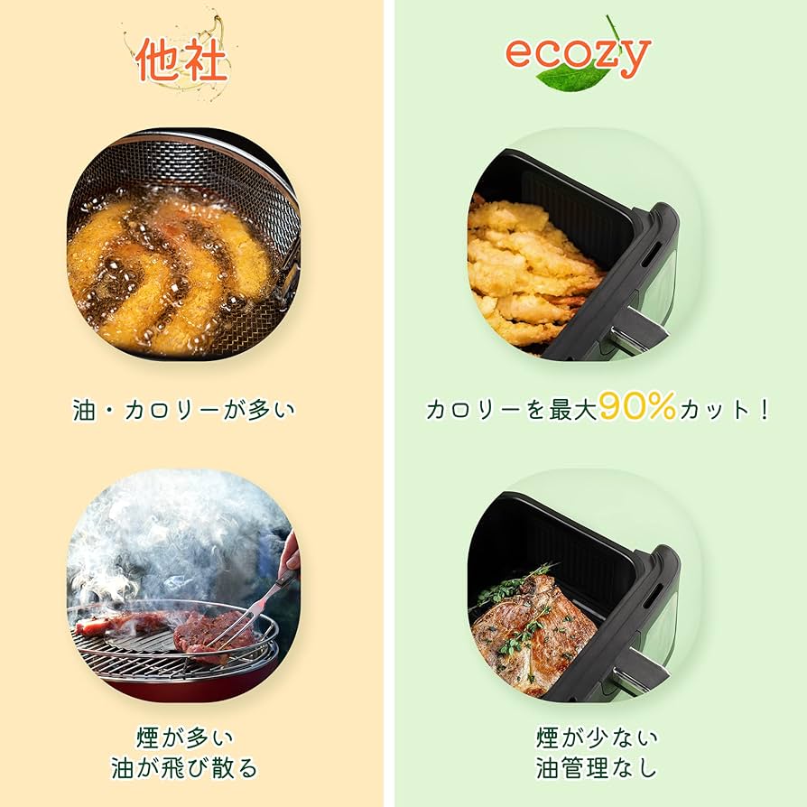 Amazon.co.jp: ノンフライヤー 【透明窓】 4.3L大容量 1-4人 エア